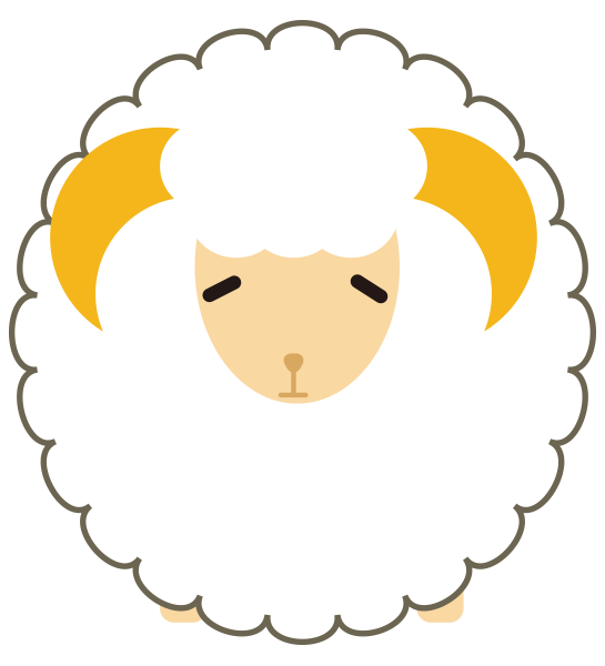 羊イラスト15 羊の群れ